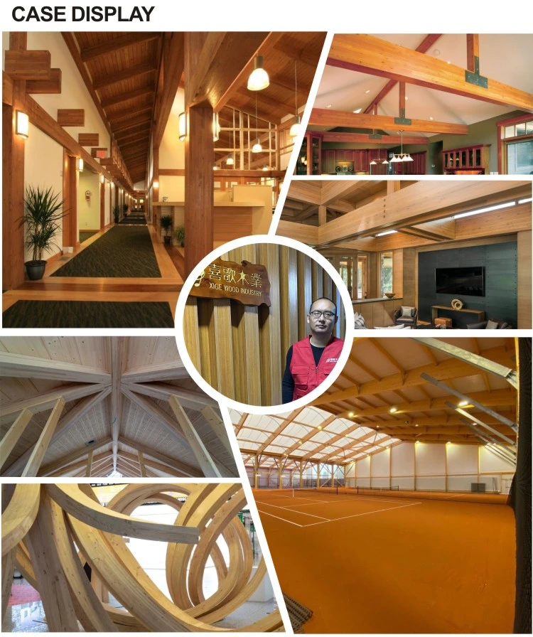 Factory Sale Solid Wood Glulam Beam Easy Install Cedar Glued Laminated Timber Glulam Beam